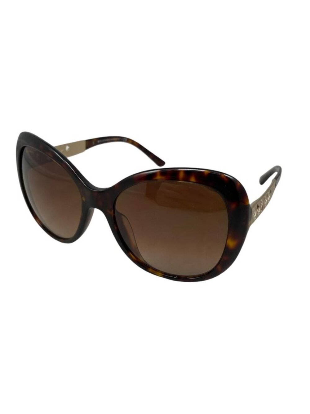 Bvlgari Sunglasses Oversized Butterfly Tortoiseshell Gold Eyewear